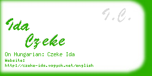 ida czeke business card